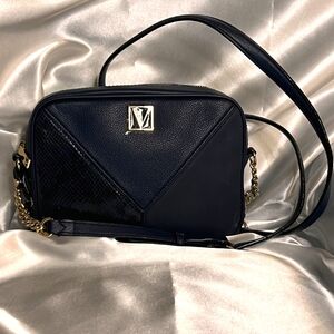 Victoria Secret Navy Blue & Black Crossbody Bag (Used)
